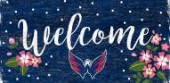 Washington Capitals 6" x 12" Floral Welcome Sign