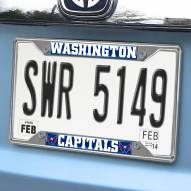 Washington Capitals Chrome Metal License Plate Frame