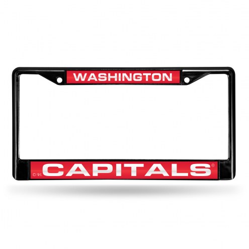 Washington Capitals Laser Black License Plate Frame