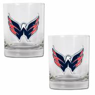 Washington Capitals NHL Rocks Glass - Set of 2