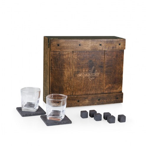 Washington Capitals Oak Whiskey Box Gift Set