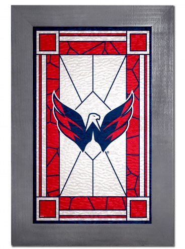 Washington Capitals Stained Glass with Frame