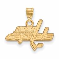 Washington Capitals Sterling Silver Gold Plated Small Pendant