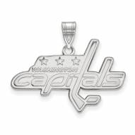 Washington Capitals Sterling Silver Large Pendant