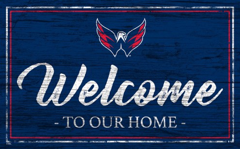 Washington Capitals Team Color Welcome Sign