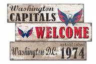 Washington Capitals Welcome 3 Plank Sign