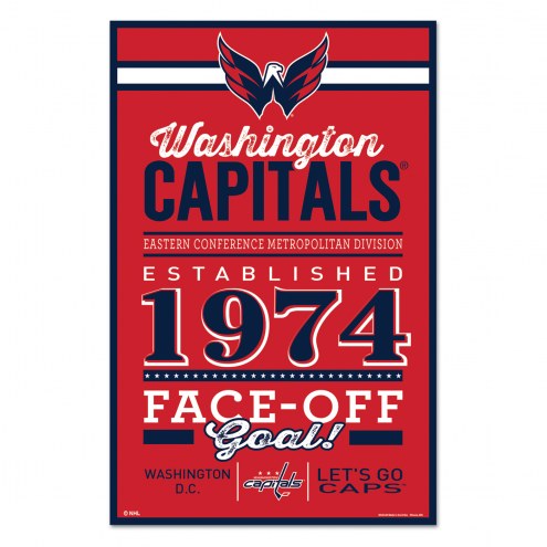 Washington Capitals Established Wood Sign