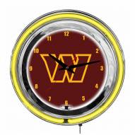 Washington Commanders 14" Neon Clock