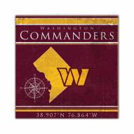 Washington Commanders Coordinates 10" x 10" Sign