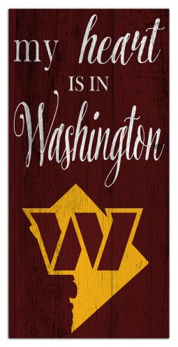Washington Commanders My Heart State 6&quot; x 12&quot; Sign
