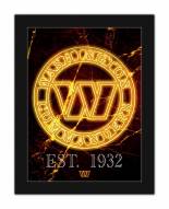 Washington Commanders Neon Circle Logo 12" x 16" Framed Wall Art