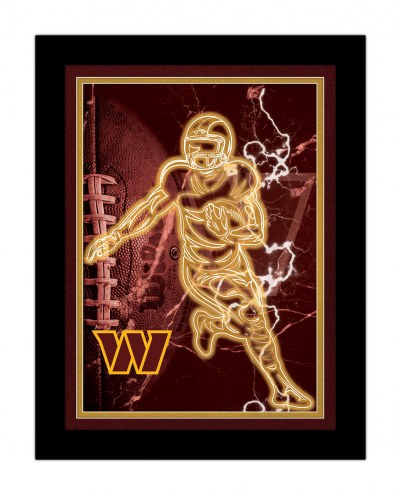 Washington Commanders Neon Player Framed 12&quot; x 16&quot; Sign