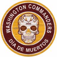 Washington Commanders Sugar Skull 12" Circle Sign