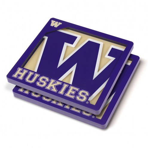 Washington Huskies 3D Logo Series Coasters Set