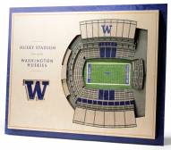 Washington Huskies 5-Layer StadiumViews 3D Wall Art
