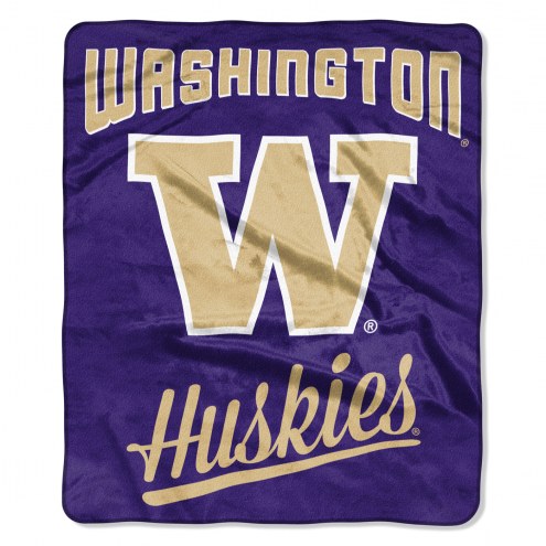 Washington Huskies Alumni Raschel Throw Blanket