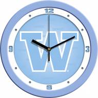 Washington Huskies Baby Blue Wall Clock