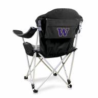 Washington Huskies Black Reclining Camp Chair