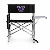 Washington Huskies Black Sports Folding Chair