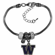Washington Huskies Euro Bead Bracelet