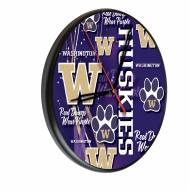 Washington Huskies Digitally Printed Wood Clock