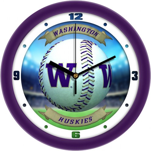 Washington Huskies Home Run Wall Clock