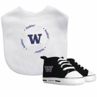 Washington Huskies Infant Bib & Shoes Gift Set