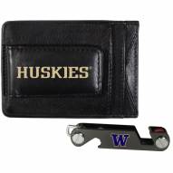 Washington Huskies Leather Cash & Cardholder & Key Organizer