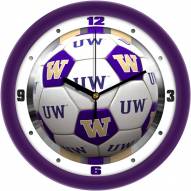 Washington Huskies Soccer Wall Clock