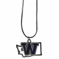 Washington Huskies State Charm Necklace