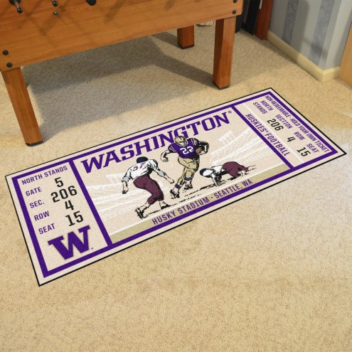 Washington Huskies Ticket Runner Rug