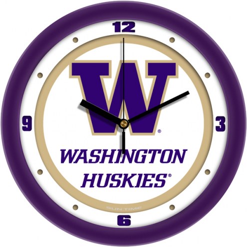 Washington Huskies Traditional Wall Clock