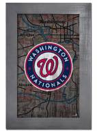 Washington Nationals 11" x 19" City Map Framed Sign