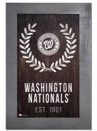 Washington Nationals 11" x 19" Laurel Wreath Framed Sign