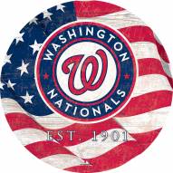 Washington Nationals 12" Team Color Flag Circle Sign
