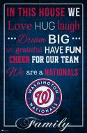 Washington Nationals 17" x 26" In This House Sign