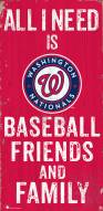 Washington Nationals 6" x 12" Friends & Family Sign