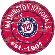 Washington Nationals Distressed Round Sign