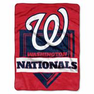 Washington Nationals Home Plate Plush Raschel Blanket