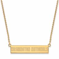 Washington Nationals Sterling Silver Gold Plated Bar Necklace