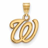 Washington Nationals Sterling Silver Gold Plated Small Pendant