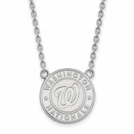 Washington Nationals Sterling Silver Large Pendant Necklace