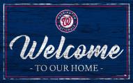 Washington Nationals Team Color Welcome Sign