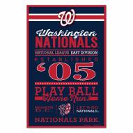 Washington Nationals Established Wood Sign