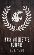 Washington State Cougars 11" x 19" Laurel Wreath Sign
