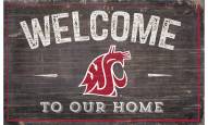 Washington State Cougars 11" x 19" Welcome to Our Home Sign