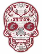 Washington State Cougars 12" Sugar Skull Sign