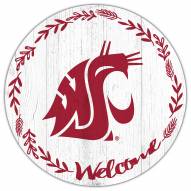 Washington State Cougars 12" Welcome Circle Sign