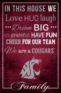 Washington State Cougars 17" x 26" In This House Sign