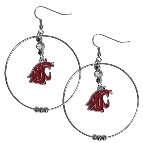 Washington State Cougars 2&quot; Hoop Earrings